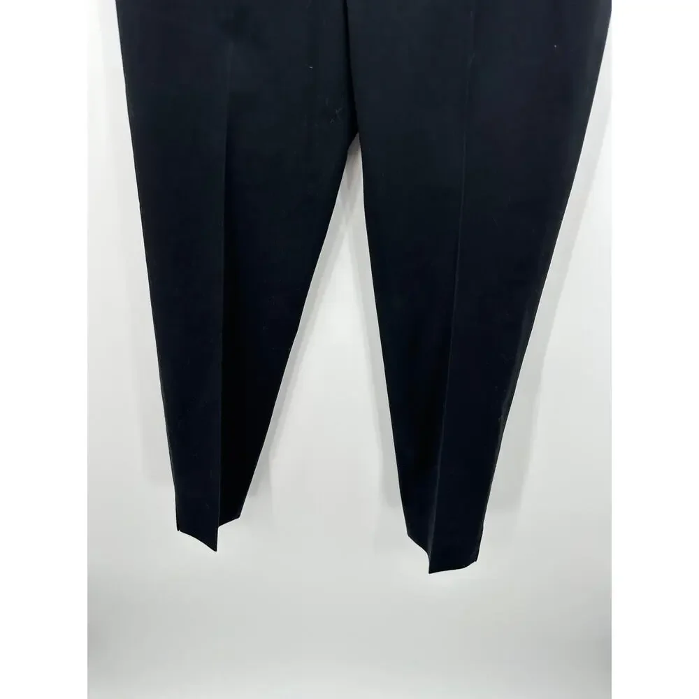Lafayette 148‎ Womens Black Chrystie Pants Sz 10 Capsule Minimal Career Office